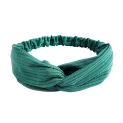 3 stücke Stirnband Kreuz Top Knoten Elastische Haarbänder Weiche Einfarbig Mädchen Haarband Haar Zubehör Twisted Knotted Headwrap (Color : 38) von ERICAT