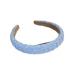 Bunte karierte Haarbänder for Frauen und Mädchen, elegantes Match, breites Stirnband, Haarreifen, Kopfschmuck, 2 Stück (Color : C21) von ERICAT