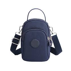 Einfarbige Umhängetasche for Damen, Kleine Tasche, Reisetasche, Handytasche, Gürteltasche, Damen, Täglich, Nylon, Umhängetasche, Straßengürteltasche (Color : Blue) von ERICAT