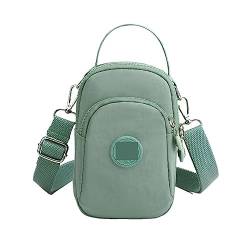 Einfarbige Umhängetasche for Damen, Kleine Tasche, Reisetasche, Handytasche, Gürteltasche, Damen, Täglich, Nylon, Umhängetasche, Straßengürteltasche (Color : Green) von ERICAT