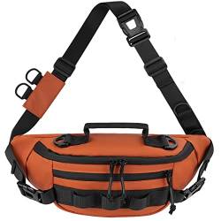 Fanny Angeltasche 11,8 Zoll wasserdichte, Abriebfeste Fanny Crossbody Hüfttasche Leichte tragbare Fanny Pack (Color : Orange) von ERICAT