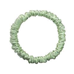 Frauen Solide Scrunchies Elastische Haarbänder 1 cm Niedliche Haargummis Mädchen Haarschmuck Kopfband Kopf Kleid (Color : Light Green With Accessories) von ERICAT