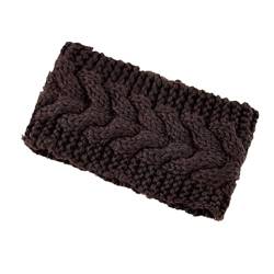 Gestrickte Stirnbänder Wärmer Häkeln Breites Haarband Turban for Frauen Bandana Headwrap Haar Breite Kopfbedeckung Zubehör (Color : C2) von ERICAT