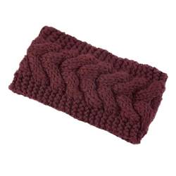 Gestrickte Stirnbänder Wärmer Häkeln Breites Haarband Turban for Frauen Bandana Headwrap Haar Breite Kopfbedeckung Zubehör (Color : Gray) von ERICAT