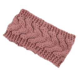 Gestrickte Stirnbänder Wärmer Häkeln Breites Haarband Turban for Frauen Bandana Headwrap Haar Breite Kopfbedeckung Zubehör (Color : Rouge) von ERICAT