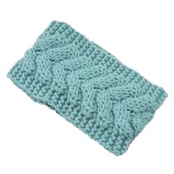 Gestrickte Stirnbänder Wärmer Häkeln Breites Haarband Turban for Frauen Bandana Headwrap Haar Breite Kopfbedeckung Zubehör (Color : Teal) von ERICAT