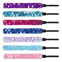 Glitzerndes Pailletten-Stirnband, niedliche Farben, glänzende Haarbänder for Mädchen, Familienparty, Kopfbedeckung (Color : 7, Size : 1 size) von ERICAT