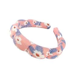 Großes breites Twist-Schwamm-Stirnband, gepolsterte Haarreifen for Frauen und Mädchen, gewelltes geflochtenes Haar-Accessoire (Color : 3288B, Size : One size) von ERICAT