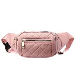 Gürteltaschen for Frauen, weiblich, wasserdicht, Gürteltasche, Reise, Sport, Crossbody, Brusttaschen, Freizeit, Frauen, Mädchen, Umhängetasche (Color : Pink) von ERICAT