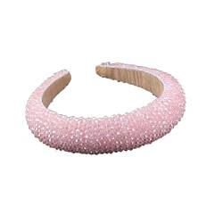 Luxus-Barock-Strass-gepolstertes Stirnband for Frauen, glänzend, voller AB-Kristall, breite, dicke Haarband-Kopfblende (Color : 17, Size : Size fits all) von ERICAT