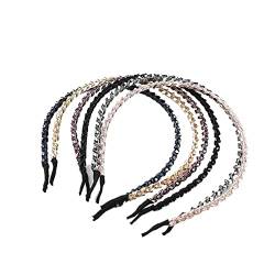 Mode Haarschmuck Kristall Haarband Haarband for Frauen Strass Lünette Kopfbedeckung dünn (Color : 10, Size : Size fits all) von ERICAT