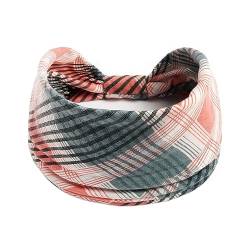 Yoga Elastic Head Wrap Damen Stirnband Breite Haarbänder Kopfbedeckung Floral Bandanas Haarband Zubehör (Color : C part 161, Size : One size) von ERICAT