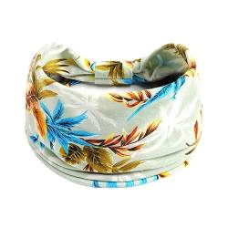 Yoga Elastic Head Wrap Damen Stirnband Breite Haarbänder Kopfbedeckung Floral Bandanas Haarband Zubehör (Color : C part 166, Size : One size) von ERICAT