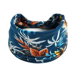 Yoga Elastic Head Wrap Damen Stirnband Breite Haarbänder Kopfbedeckung Floral Bandanas Haarband Zubehör (Color : C part 169, Size : One size) von ERICAT