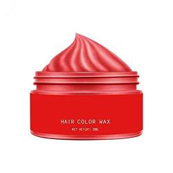 6 Colors Hair Color Wax,Temporary Hair Color Hairstyle Cream, Unisex Multi-Color Disposable Instant Modeling Fashion DIY Hair Color Wax,for Cosplay,Party (Red) von ERISAMO