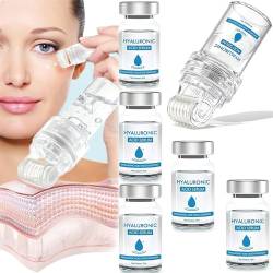Flysmus Pockmarksheal Hyaluronic Acid Microdart Roller, Hyaluronic Acid Serum, Improves Facial Lines and Wrinkles, Help Smooth the Skin,for All Skin Types (5Pcs) von ERISAMO