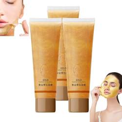 Heykomi Gold Peel Off Mask, 24K Gold Peel Off Mask, Gold Tearing Facial Mask, Anti-Aging Gold Face Mask for Moisturizing Removes Blackheads, Rejuvenating Skin (3Pcs) von ERISAMO