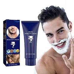 Men Permanent Hair Beard Removal Cream Depilatory Paste Face, Men Hair Removal Cream, 60g Natural Soft Painless Beard Remover Cream, for Face, Underarms, Legs, Chest,Arms (1Pcs) von ERISAMO