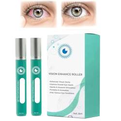 OphthlaMed Vision Enhance Roller, Cooling Roll-On Applicator For Tired Eyes, Puffiness And Dark Circles, Relieves tired and dry Eye Serum Roll-On, Enhances Visual Clarity (2pcs) von ERISAMO