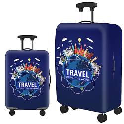 ERKIES Elastic travel Suitcase Cover Mode Einfach Flugzeug Reisekoffer-Schutzhülle Waschbare Fleckabweisend für 4 Rad Trolleys 19-30 Zoll von ERKIES