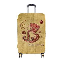 ERKIES The 12 Signs of The Zodiac Kofferschutzhüllen, travel Suitcase Cover 3D Drucken Astrology Luggage Cover für 4 Rad Trolleys 19-30 Zoll von ERKIES