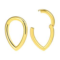 ERKUOO 1 Paar Ohrgewichte Kleiderbügel Anti-Allergie Reifen Einfach Ohrstöpsel Körperschmuck Piercing baumeln Gauges Tunnles Ohrringe 3mm von ERKUOO