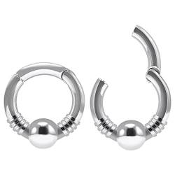 ERKUOO 1 Paar Ohrgewichte Kleiderbügel Gothic Ohrstöpsel Messgeräte Edelstahl Magnettunnel Dangles Stretcher Ohrringe Piercings für Frauen Männer Geschenk 6mm von ERKUOO