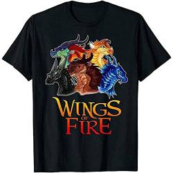 Wings of Fire T-Shirt Graphic Tee Unisex Black Tee L von ERMO