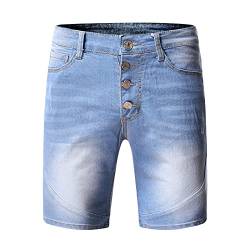 ERNUMK High Hole Pants Retro Jeans Herren Street Sommer Nostalgie Lose Herren Hosen, blau, 27-32 von ERNUMK