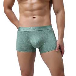Herren-Slip, weich, sexy Unterwäsche, reine mittlere Taille, sexy Farbe, Herren-Unterwäsche, Unterhosen für Herren, grün, L von ERNUMK