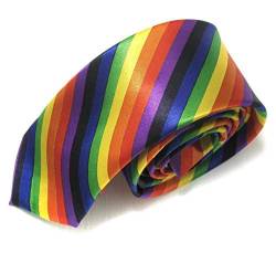 EROSPA® Krawatte Halsbinde Schlips Rainbow/Regenbogen - Herren/Männer - Gay Pride LGBT von EROSPA