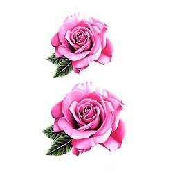EROSPA® Tattoo-Bogen temporär/Sticker - Rose Blume Flower - Wasserfest von EROSPA