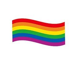 EROSPA® Tattoo-Bogen temporär - Rainbow / Regenbogen Flagge Fahne - Pride Gay Lesbian LGBT - 6 x 6 cm von EROSPA