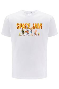 ERT GROUP Mens 2 T-Shirt, Space Jam 006 Weiß, L von ERT GROUP