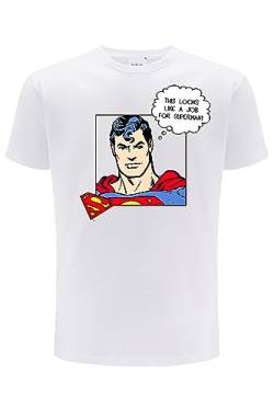 ERT GROUP Mens T-Shirt, Superman 037 Weiß, L von ERT GROUP