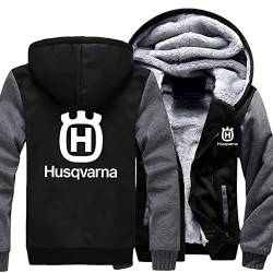 ERWAAD Herren-Fleece-Kapuzen Pullover für r H.us.q.va.r.NA Print Kapuzen jacken Herbst Winter warm dick Oberteile-G||M von ERWAAD