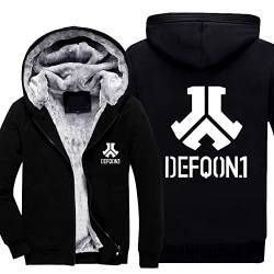 ERWAAD Herren Winter Hoodies Pullover für DEF.QON Print Fleece Jacken Mäntel Winter Warm Thick Hoodie Tops für Männer-D||5XL von ERWAAD