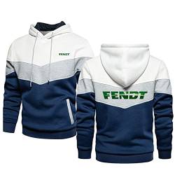 ERWAAD Unisex Mode Pullover Für Fendt Druck Hoodie Color Block Hooded Top Frühling Sweatshirt Kordelzug Hoody Sport Streetwear Leichte Pullover Für Geschenk-White||L von ERWAAD