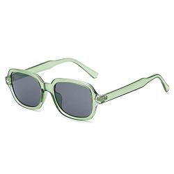 ESALIA Retro Ovale Sonnenbrille Vintage Tinted Sunglasses für Damen Herren Grün Grau von ESALIA