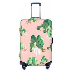 ESASAM Green Rose Elastische Kofferhülle - Reisezubehör, Reiseutensilien, Reisegepäckschutz, Kofferschutzhülle, Elastische Kofferhülle, Kaktusmuster, M von ESASAM