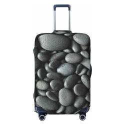 ESASAM Many Black Pebbles Elastic Suitcase Cover - Travel Accessories, Travel Essentials, Travel Luggage Protection, Suitcase Protective Cover, Elastic Suitcase, Viele schwarze Kieselsteine, L von ESASAM