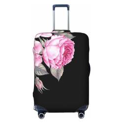 ESASAM Music Elastic Suitcase Cover - Travel Accessories, Travel Essentials, Travel Luggage Protection, Suitcase Protective Cover, Elastic Suitcase Sleeve, Rosa Blumen, XL von ESASAM