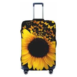 ESASAM Music Elastic Suitcase Cover - Travel Accessories, Travel Essentials, Travel Luggage Protection, Suitcase Protective Cover, Elastic Suitcase Sleeve, Sonnenblumen-Blumen- und von ESASAM