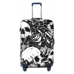 ESASAM Skull Elastic Suitcase Cover - Travel Accessories, Travel Essentials, Travel Luggage Protection, Suitcase Protective Cover, Elastic Suitcase Sleeve, totenkopf, M von ESASAM