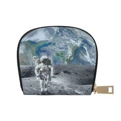 ESASAM Space Galaxy Leder Shell Card Bag - Kompakte und langlebige Kartenetui, mehrere Steckplätze Kartenorganizer, sicherer, tragbarer und großer Kartenhalter, Astronaut, Einheitsgröße von ESASAM