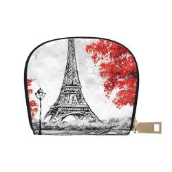 ESASAM Space Galaxy Leder Shell Card Bag - Kompakte und langlebige Kartenetui, mehrere Steckplätze Kartenorganizer, sicherer, tragbarer und großer Kartenhalter, Paris, Einheitsgröße von ESASAM