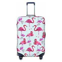 ESASAM Sugar Skulls Print Elastic Suitcase Cover - Travel Accessories, Travel Essentials, Travel Luggage Protection, Suitcase Protective Cover, Elastic Suitcase Sleeve, Pink Flamingos, S von ESASAM
