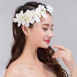 Große Blume Braut Stirnband Girlanden Blumen Mädchen Stirnband Haarband Braut Diademe Kopfschmuck Hochzeit Frauen Haarschmuck die Party von ESBANT