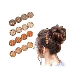 HaarspangenHaarspangen rund funkelnde Kristallstein geflochtenes Haar for Frauen Haar X9R0 G Clips Pins Haarspangen Haarkrallen (Color : 4pcs, Size : One-size) von ESBANT