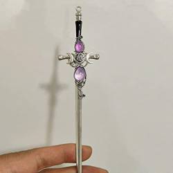 20 cm DIY Charme Haarnadel Schwert Dolch Haar Sticks Metall Haarschmuck für Frauen Geschenk-wie abgebildet von ESCATIC